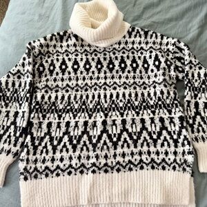 Stylish Monochrome Turtleneck Sweater